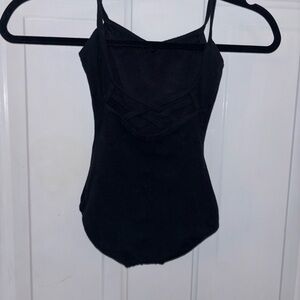 Capezio Black Girls' Camisole with Crisscross back